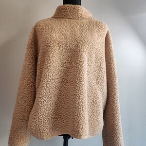 Cozy Women's Teddy Sherpa Jacket - Tan